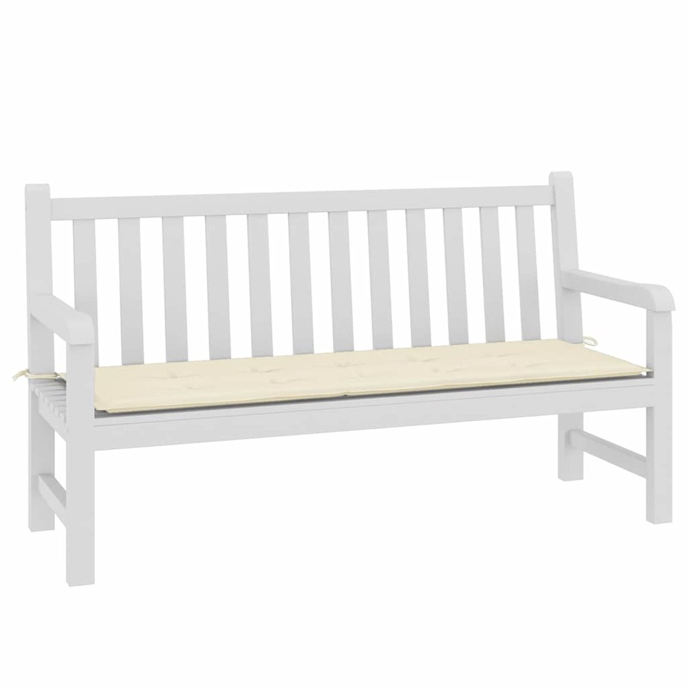 Garden Bench Cushion Cream Oxford fabric 59.1 x 19.7 x 1.6 in. Picture 3
