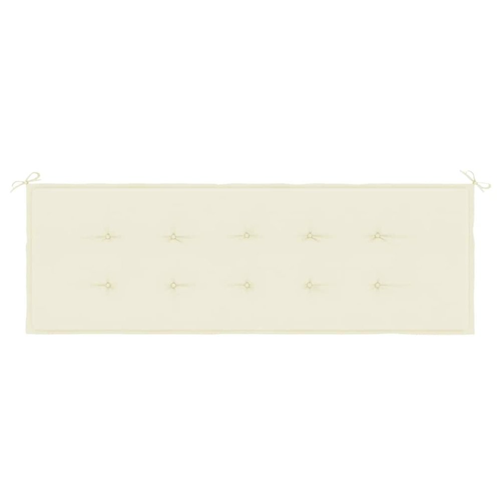 Garden Bench Cushion Cream Oxford fabric 59.1 x 19.7 x 1.6 in. Picture 5