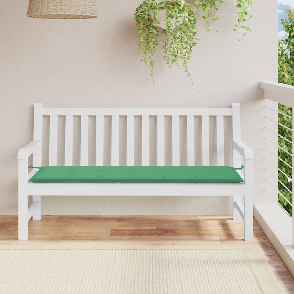 Garden Bench Cushion Green Oxford fabric 59.1 x 19.7 in. Picture 1