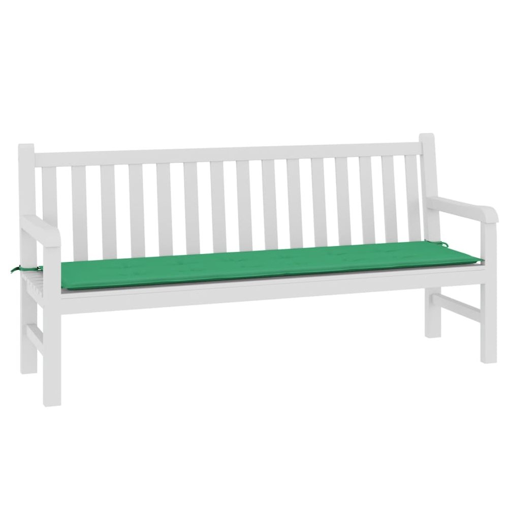 Garden Bench Cushion Green Oxford fabric (100% polyester) Large. Picture 3