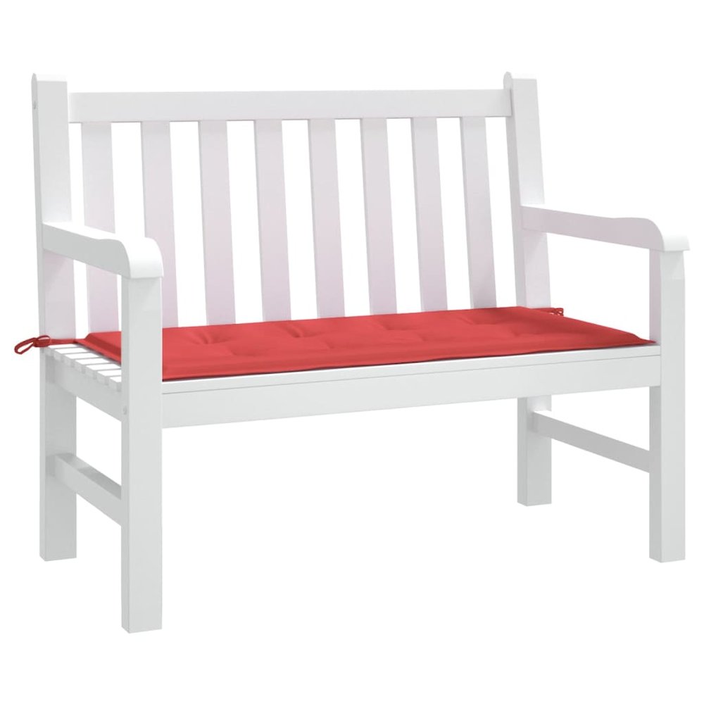 Garden Bench Cushion Red Oxford fabric (100% polyester) Medium. Picture 3