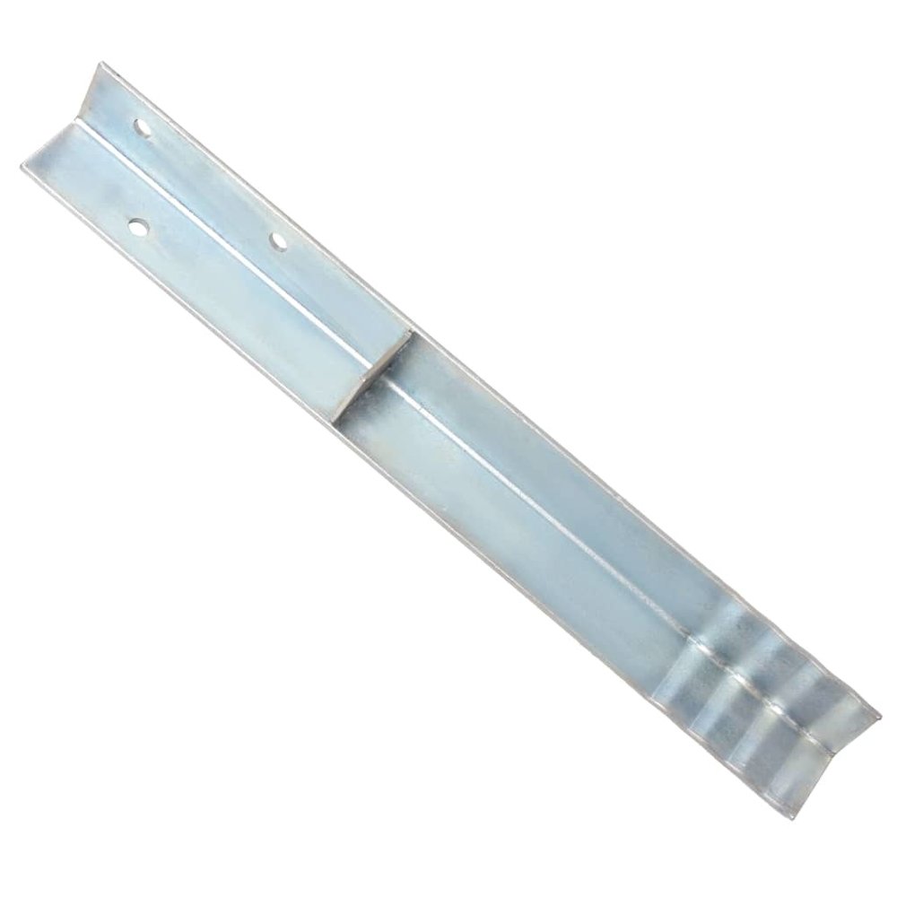 vidaXL L-shaped Ground Anchors 2 pcs Galvanised Steel 2"x2"x19.7", 142301. Picture 2