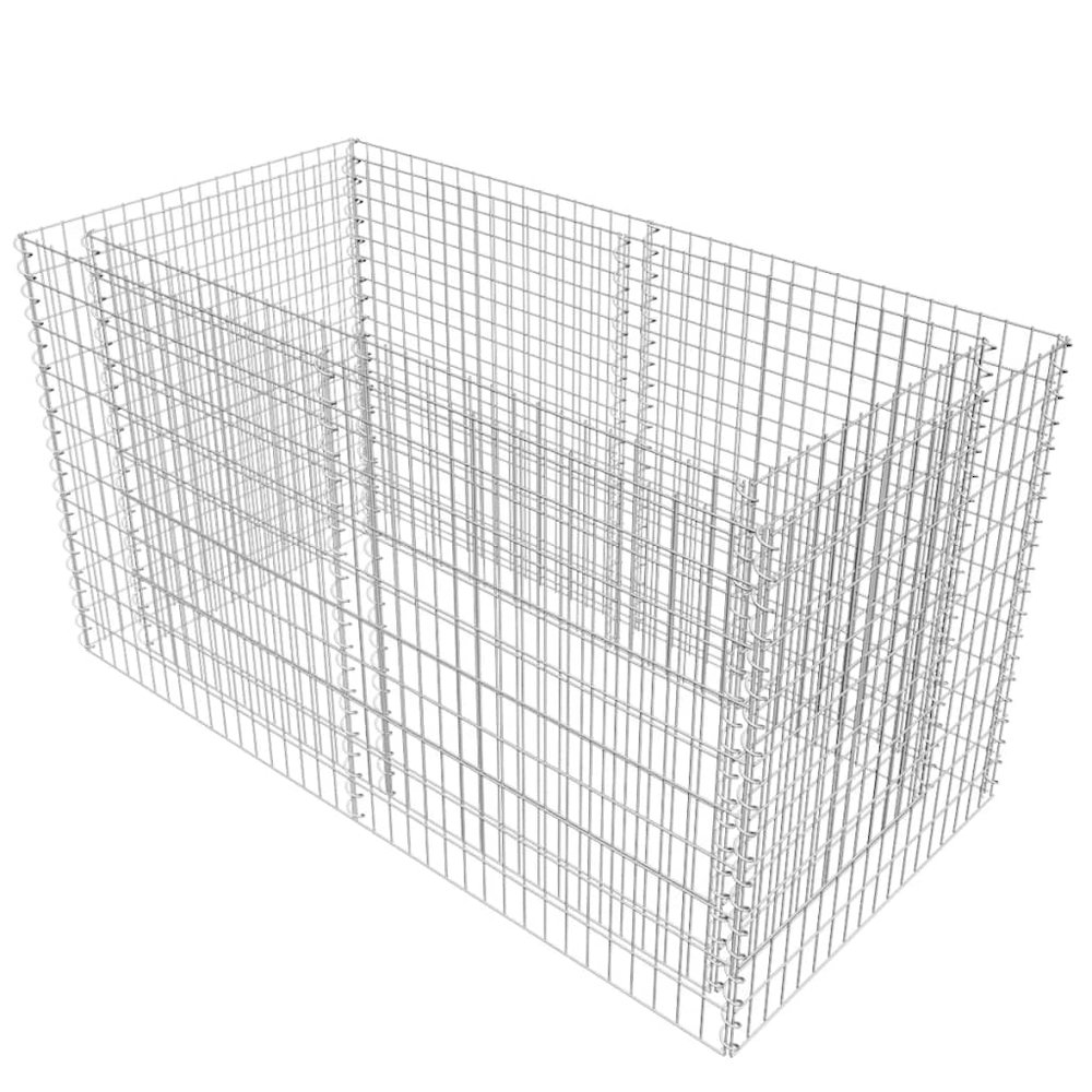 Garden Raised Bed Silver Galvanized Steel 70.9 x 35.4 x 39.4 in. Picture 2