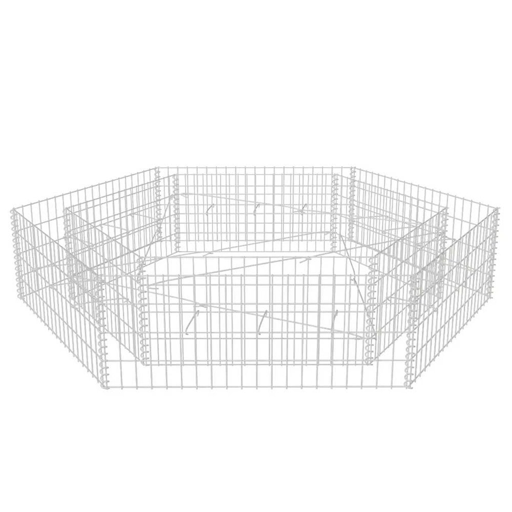 Gabion Raised Bed Silver Galvanized Steel 78.7x68.1x15.7 in. Picture 1