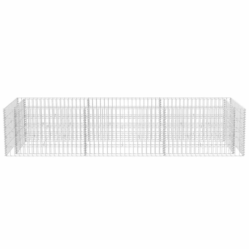 Gabion Raised Bed Silver Galvanized Steel 106.3 x 35.4 x 19.7 in. Picture 6