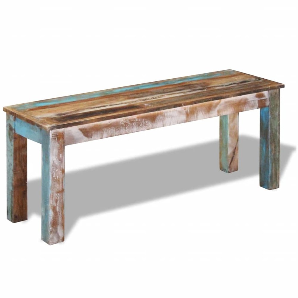 Bench Multicolour Solid reclaimed wood Medium Durable. Picture 1
