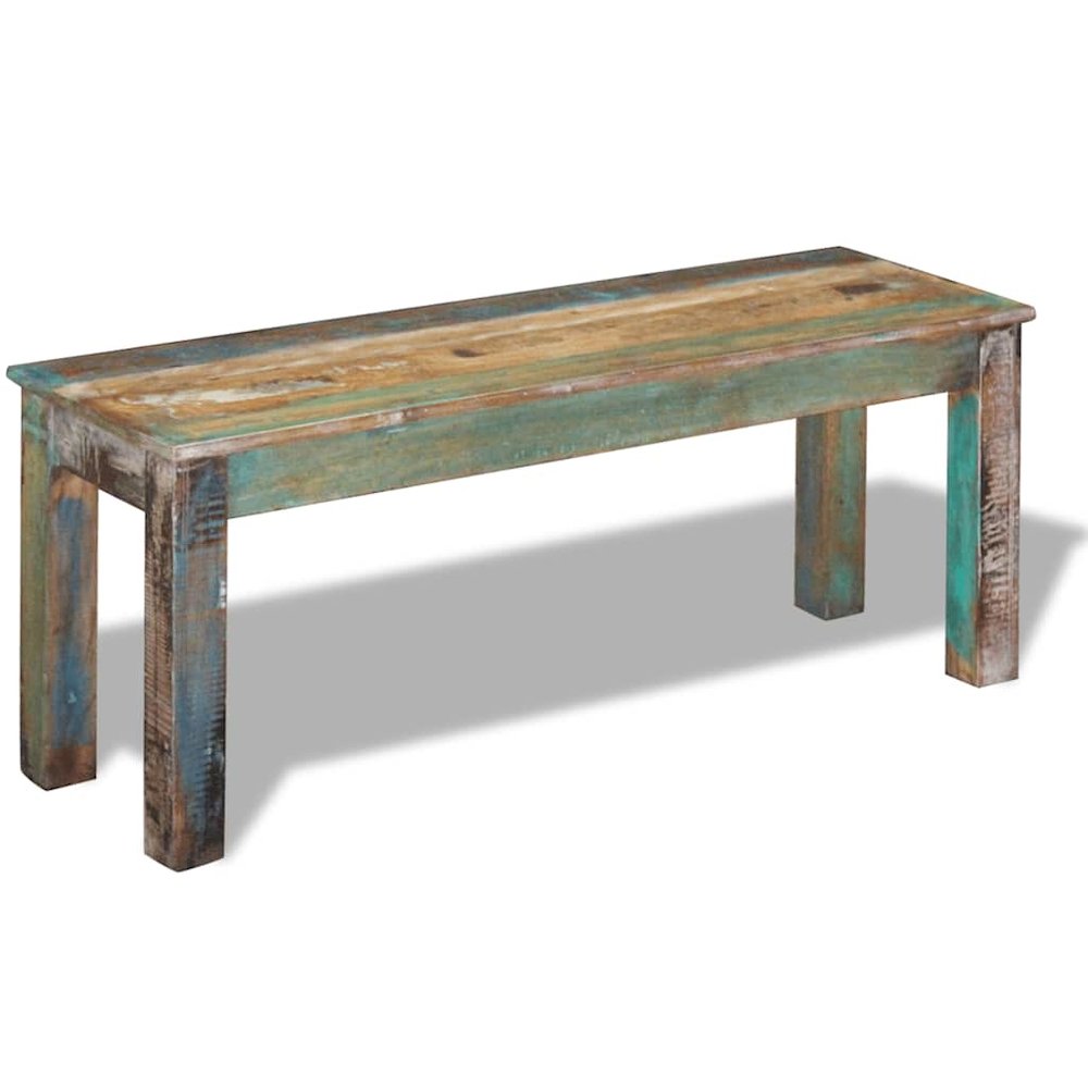 Bench Multicolour Solid reclaimed wood Medium Durable. Picture 5