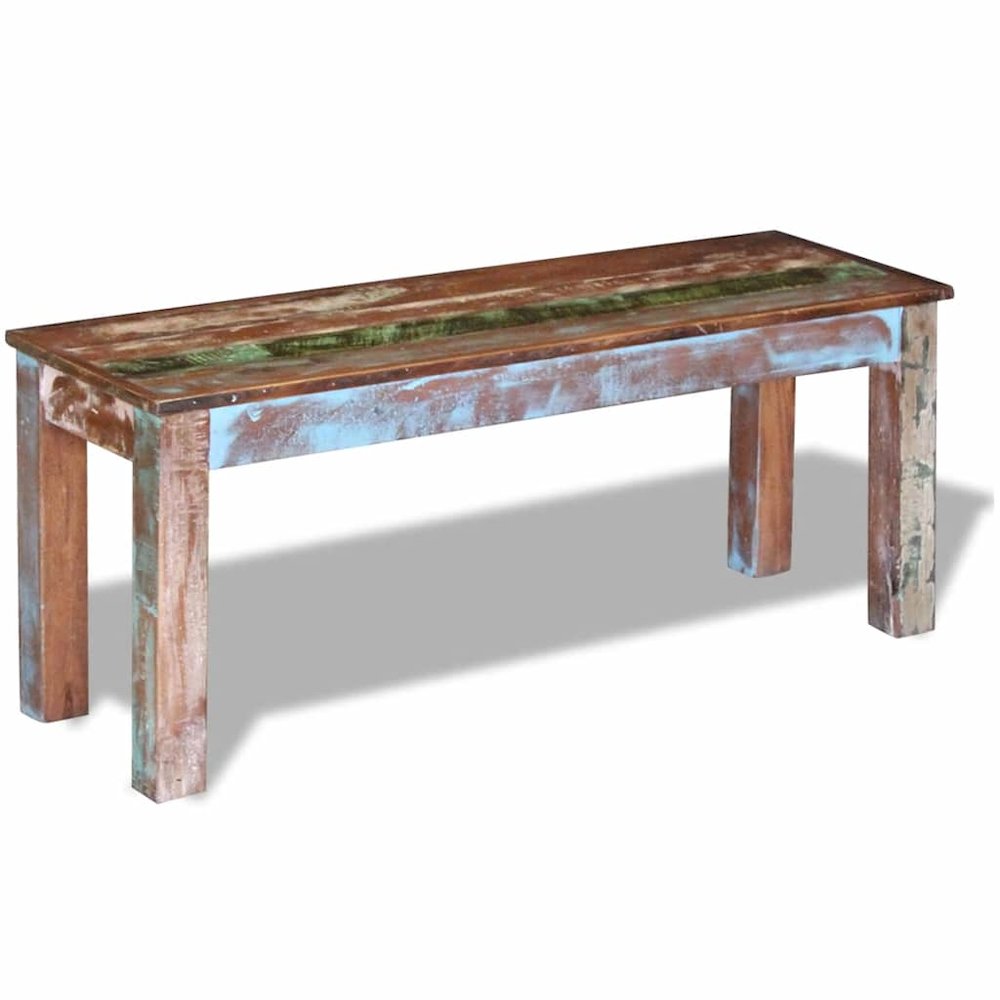 Bench Multicolour Solid reclaimed wood Medium Durable. Picture 6