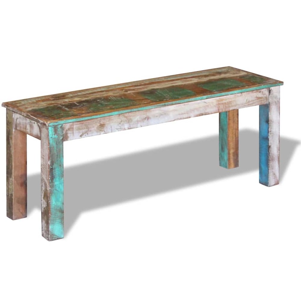 Bench Multicolour Solid reclaimed wood Medium Durable. Picture 7
