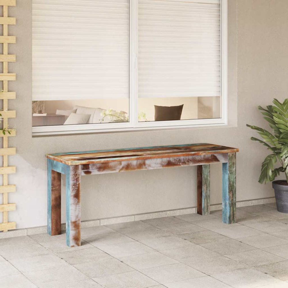 Bench Multicolour Solid reclaimed wood Medium Durable. Picture 2