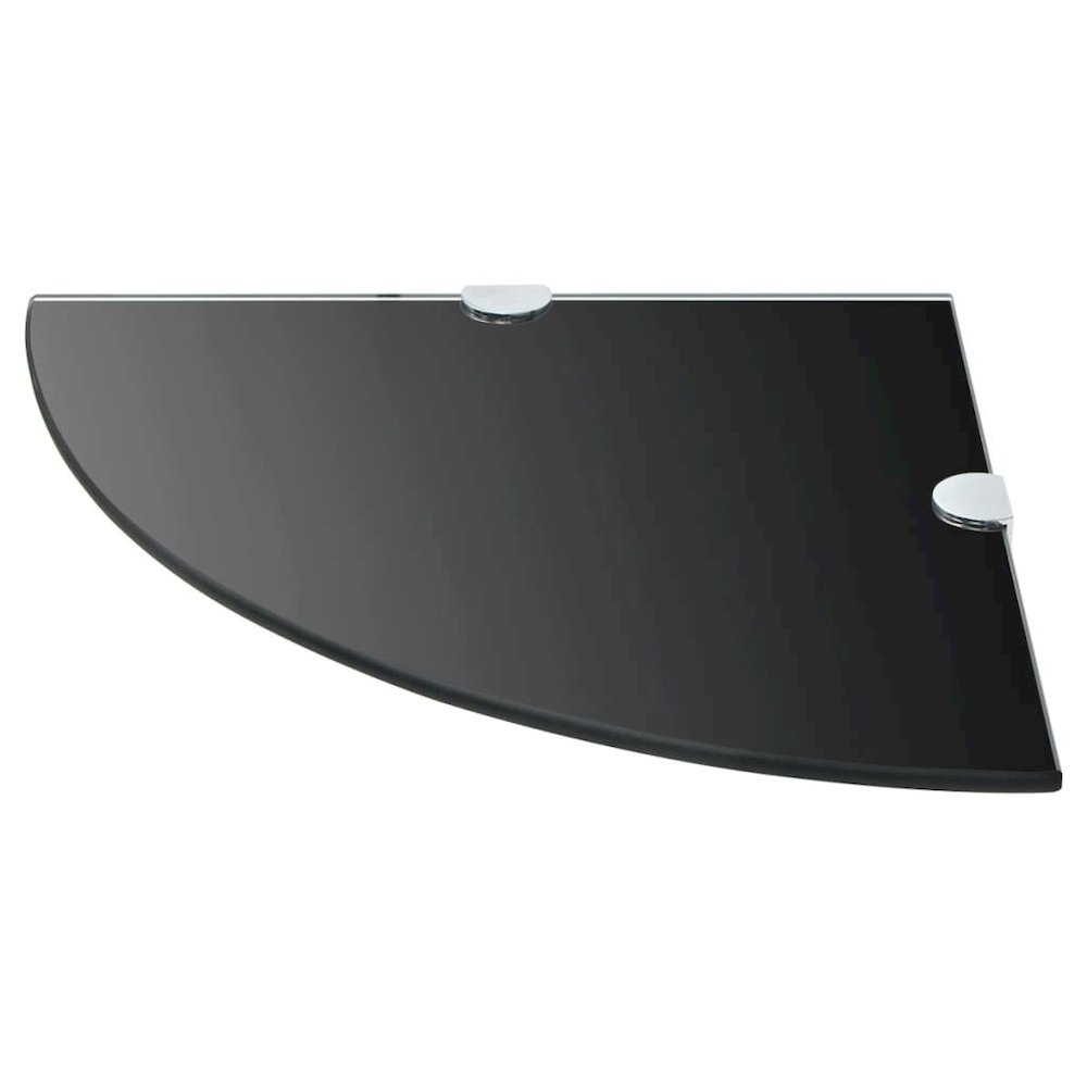 Corner Shelf Black Tempered glass Small Wall mounting. Picture 2