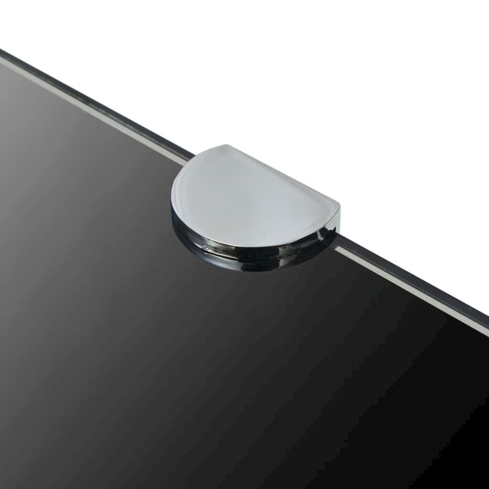 Corner Shelf Black Tempered glass Small Wall mounting. Picture 4