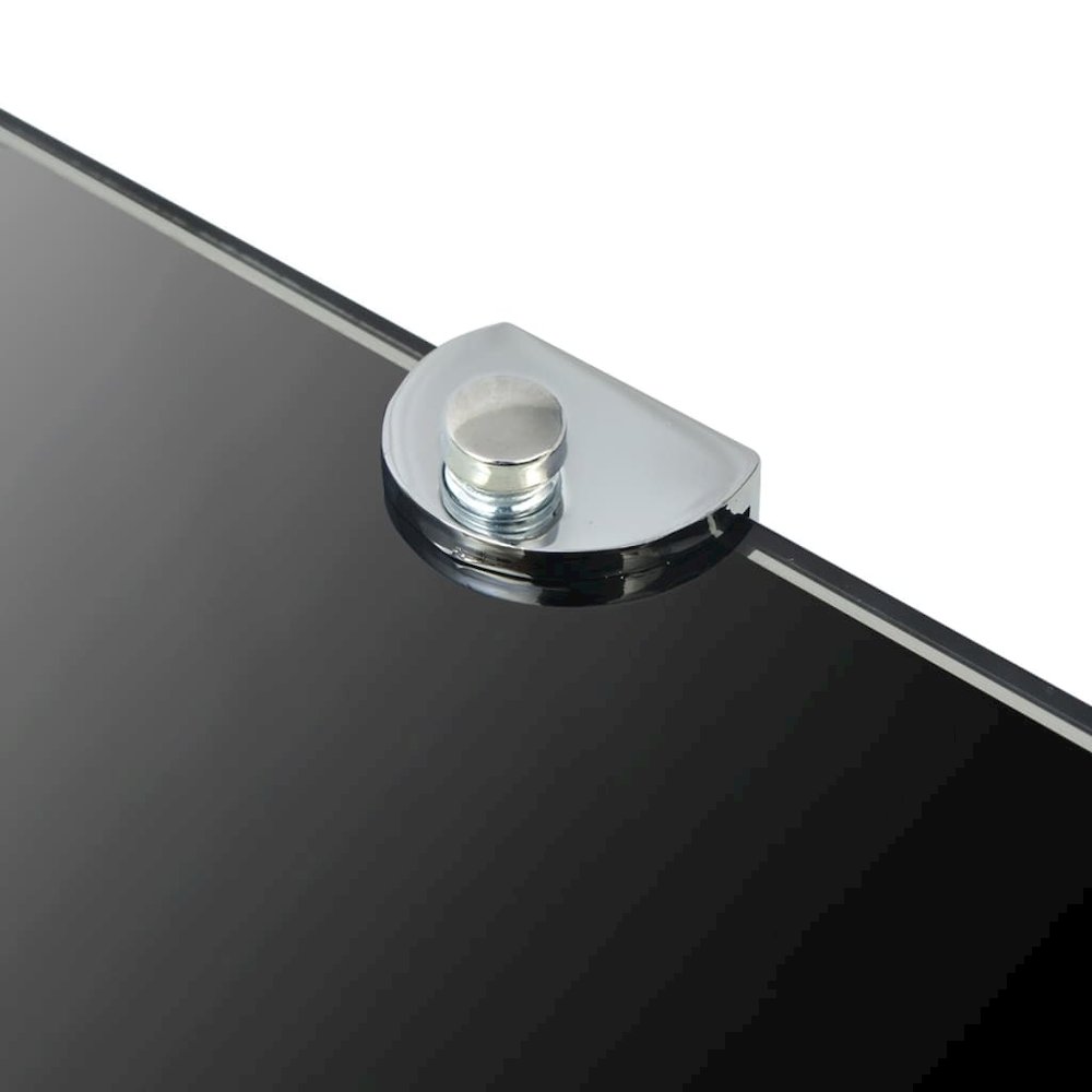 Corner Shelf Black Tempered glass Small Wall mounting. Picture 5