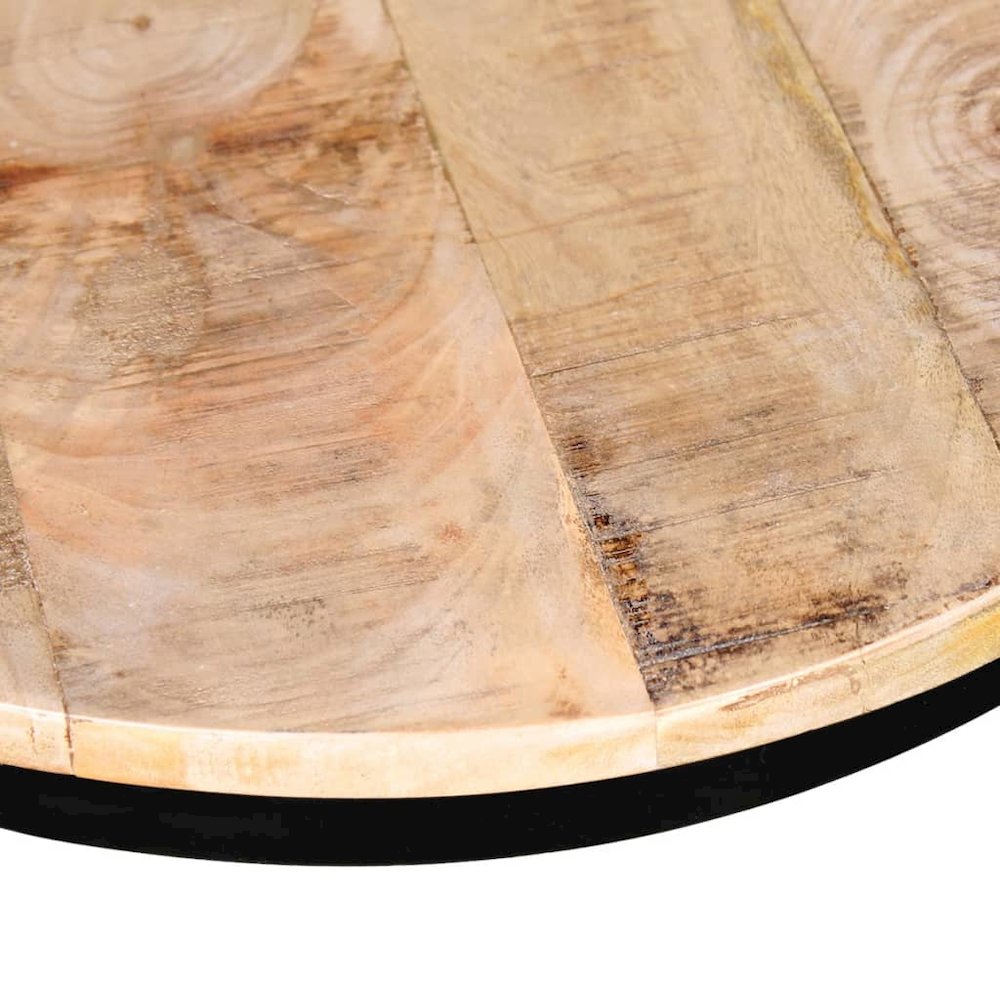 Coffee Table Brown and black Solid rough mango wood and iron. Picture 6