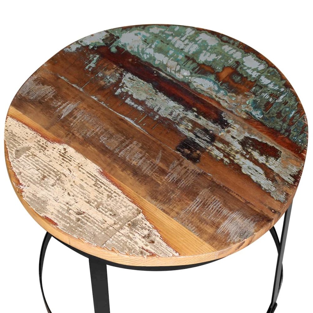 Coffee Table Brown and Black Solid reclaimed wood and iron. Picture 6