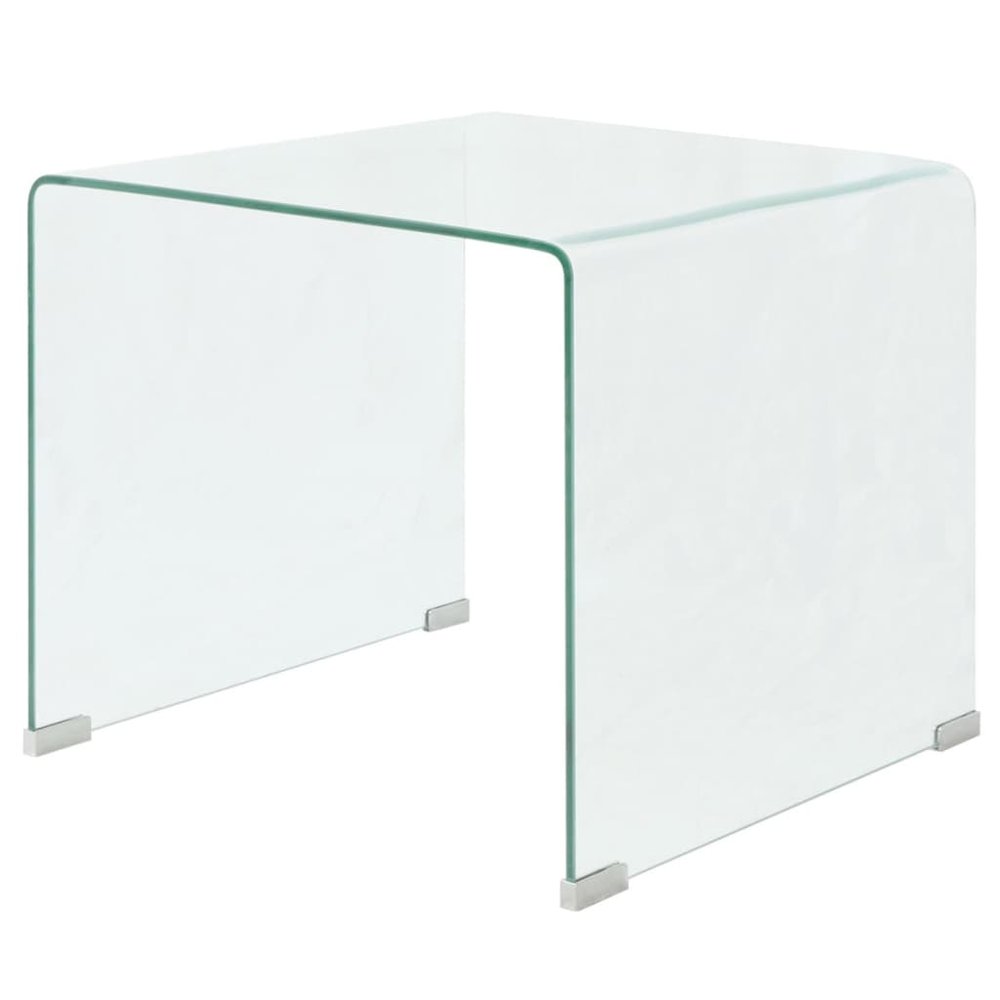Coffee Table Clear Tempered safety glass Small Modern. Picture 1