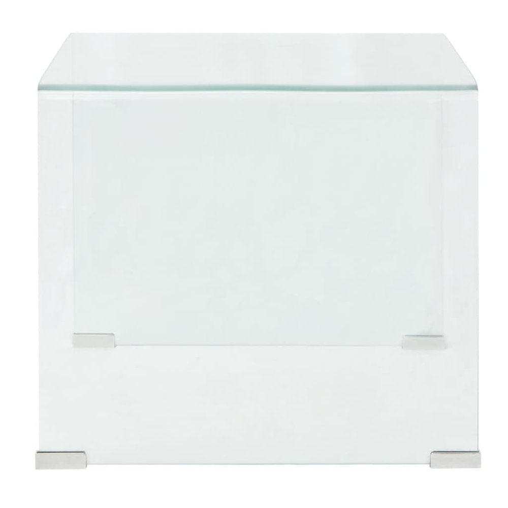 Coffee Table Clear Tempered safety glass Small Modern. Picture 3