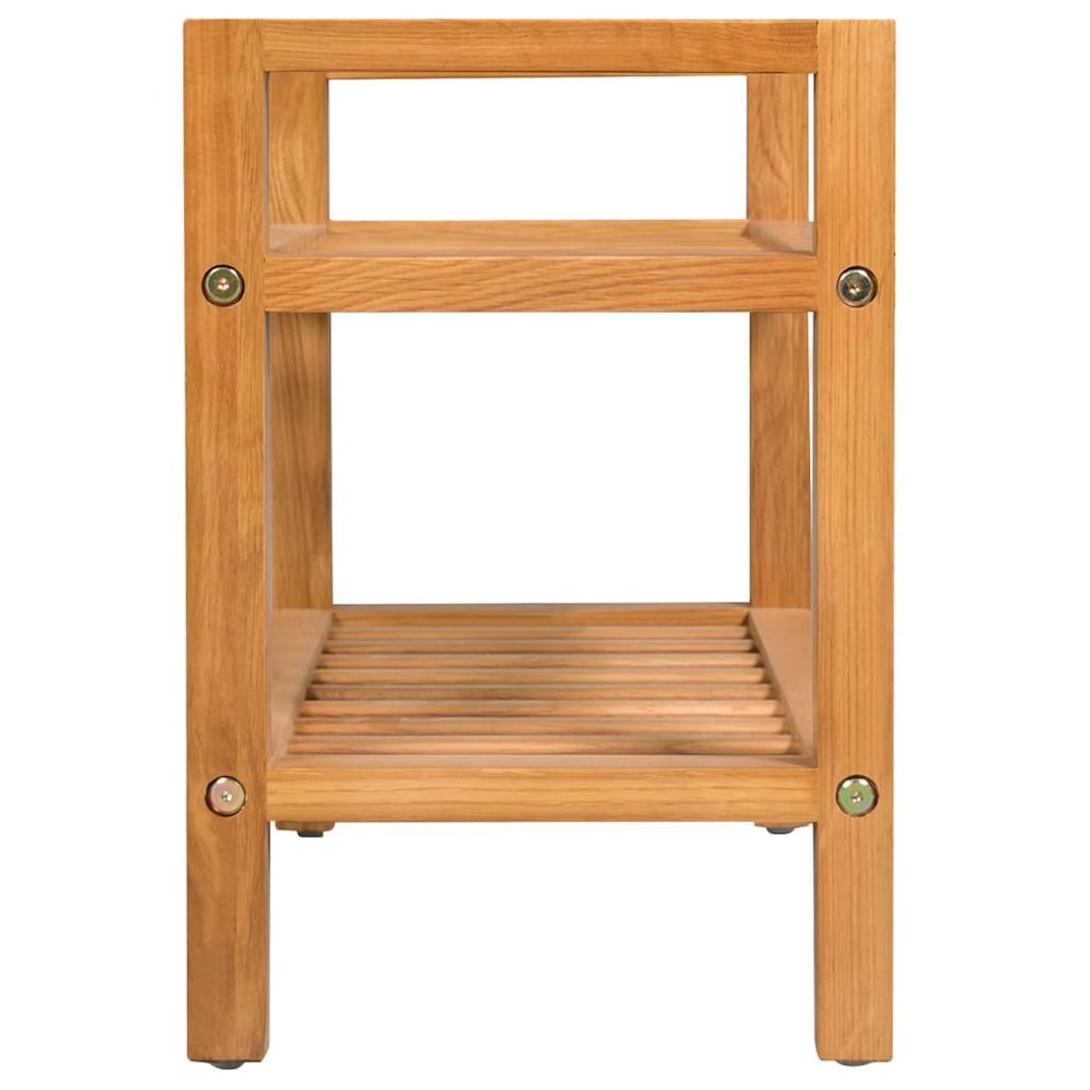 Shoe Rack Brown Solid Oak Wood Compact Simple Shoe Rack. Picture 3