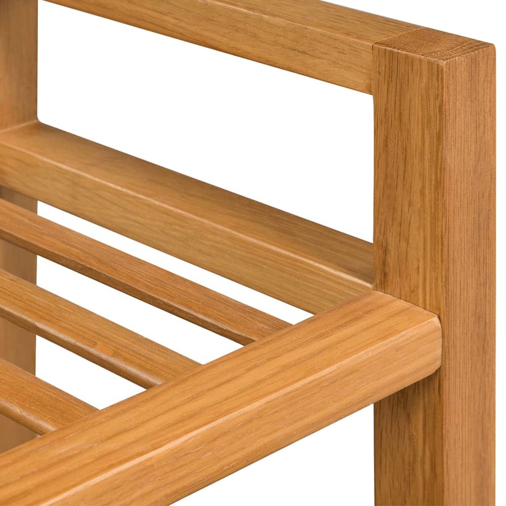 Shoe Rack Brown Solid Oak Wood Compact Simple Shoe Rack. Picture 4