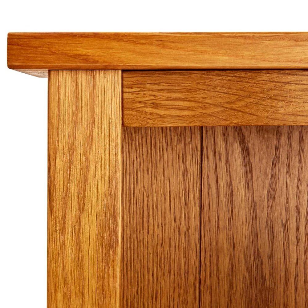 Bookcase Brown Solid Oak Wood 27.6 x 8.9 x 32.3 in Bookcase. Picture 4