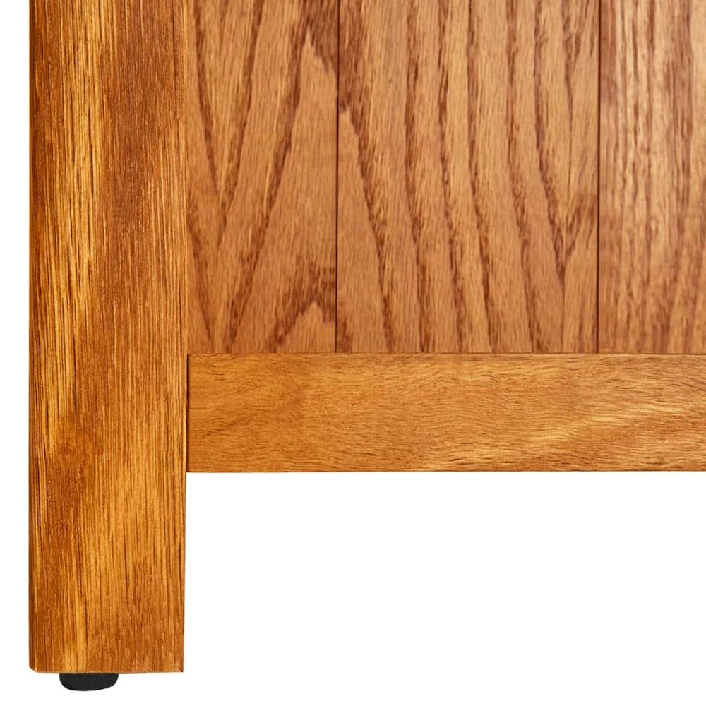 Bookcase Brown Solid Oak Wood 27.6 x 8.9 x 32.3 in Bookcase. Picture 5