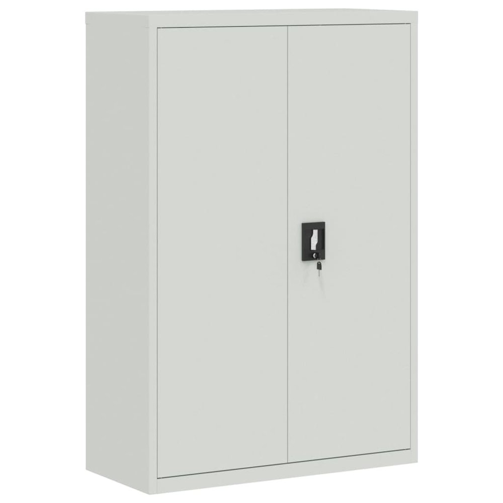 Filing Cabinet Grey Steel Large Height-Adjustable Shelves. Picture 2