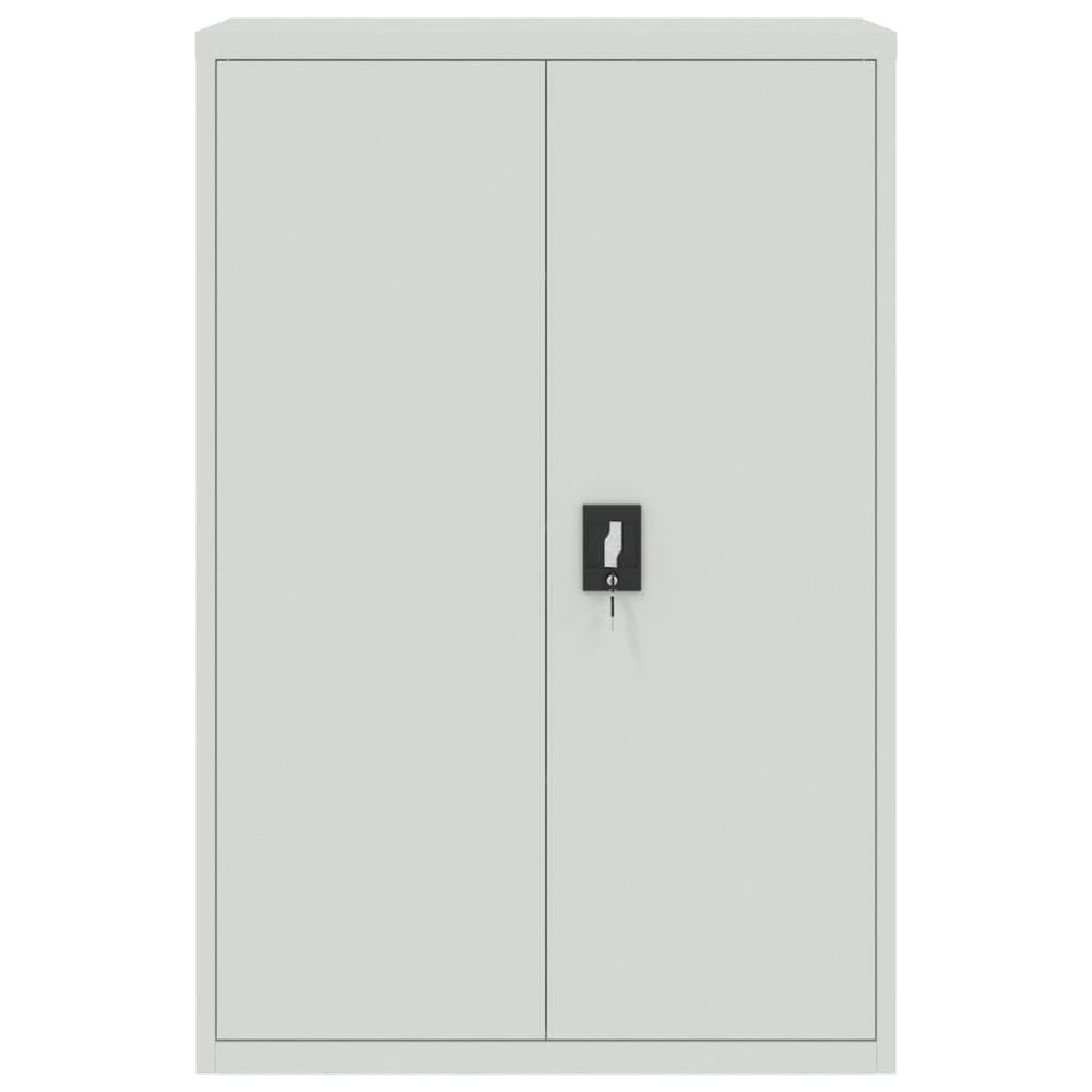 Filing Cabinet Grey Steel Large Height-Adjustable Shelves. Picture 3