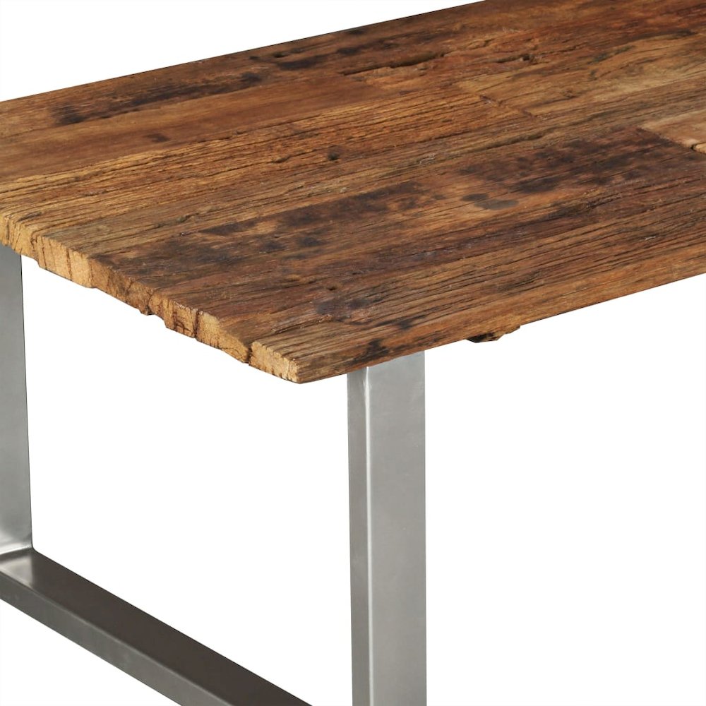 Coffee Table Multicolor Solid reclaimed wood and wrought iron. Picture 6