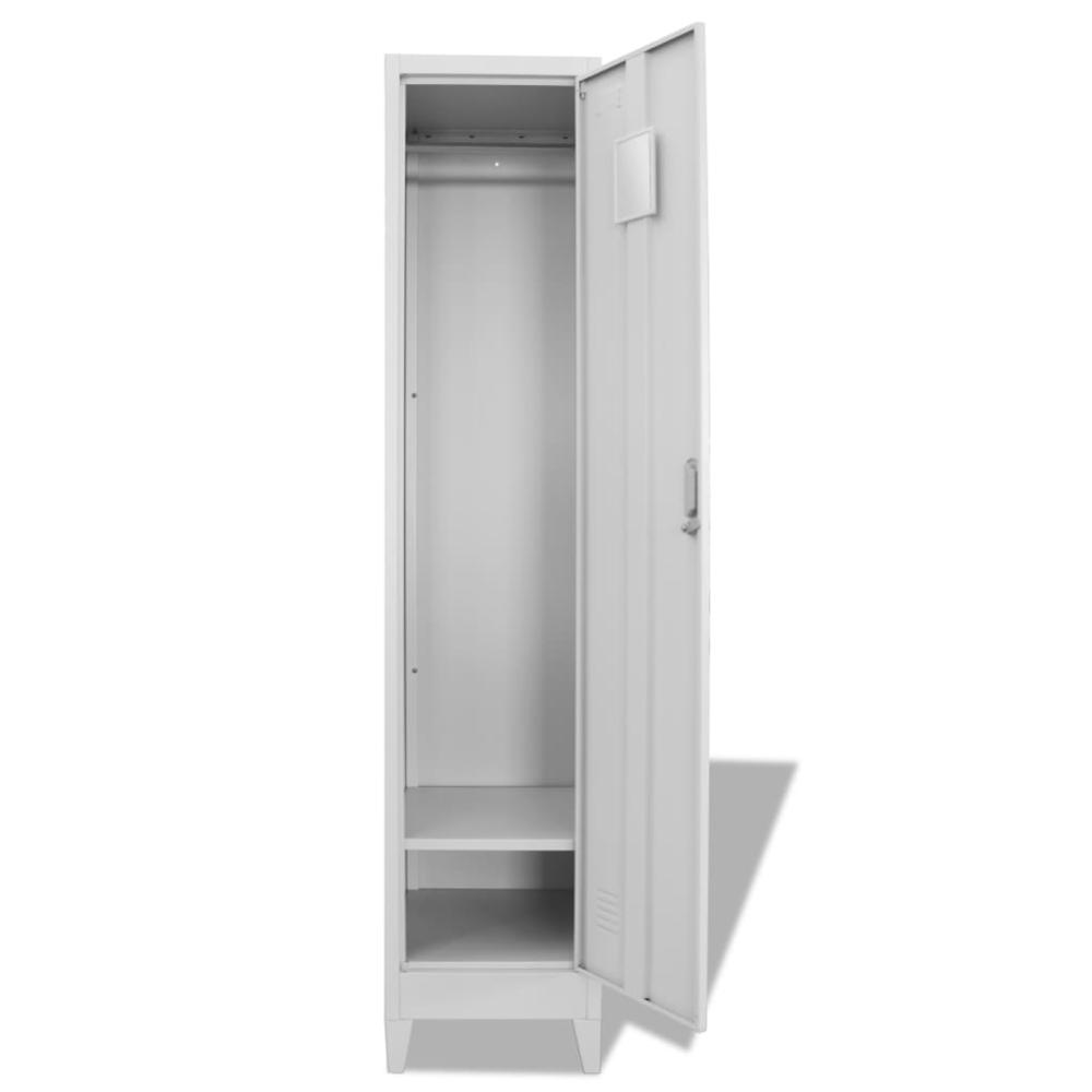 Locker Grey Steel Large Locker Cabinet Rectangular Industrial. Picture 4