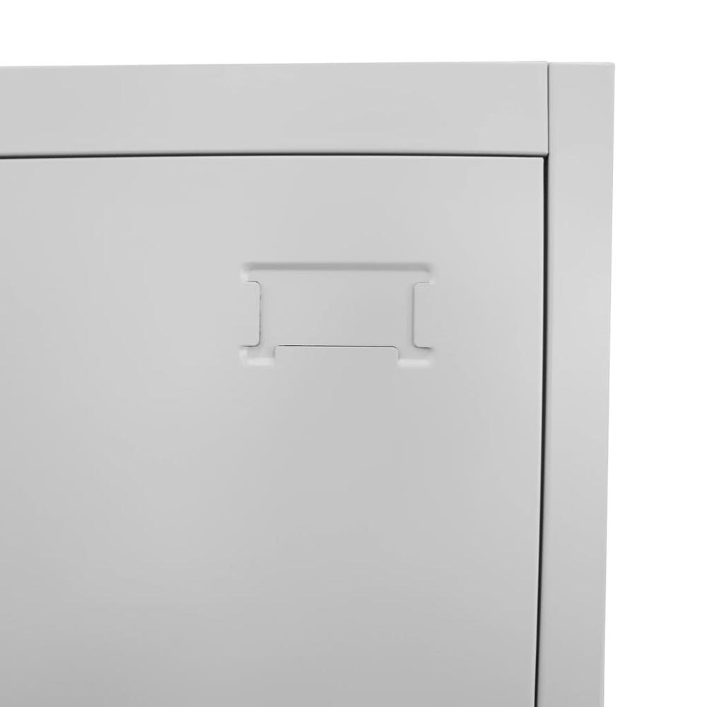 Locker Grey Steel Large Locker Cabinet Rectangular Industrial. Picture 5