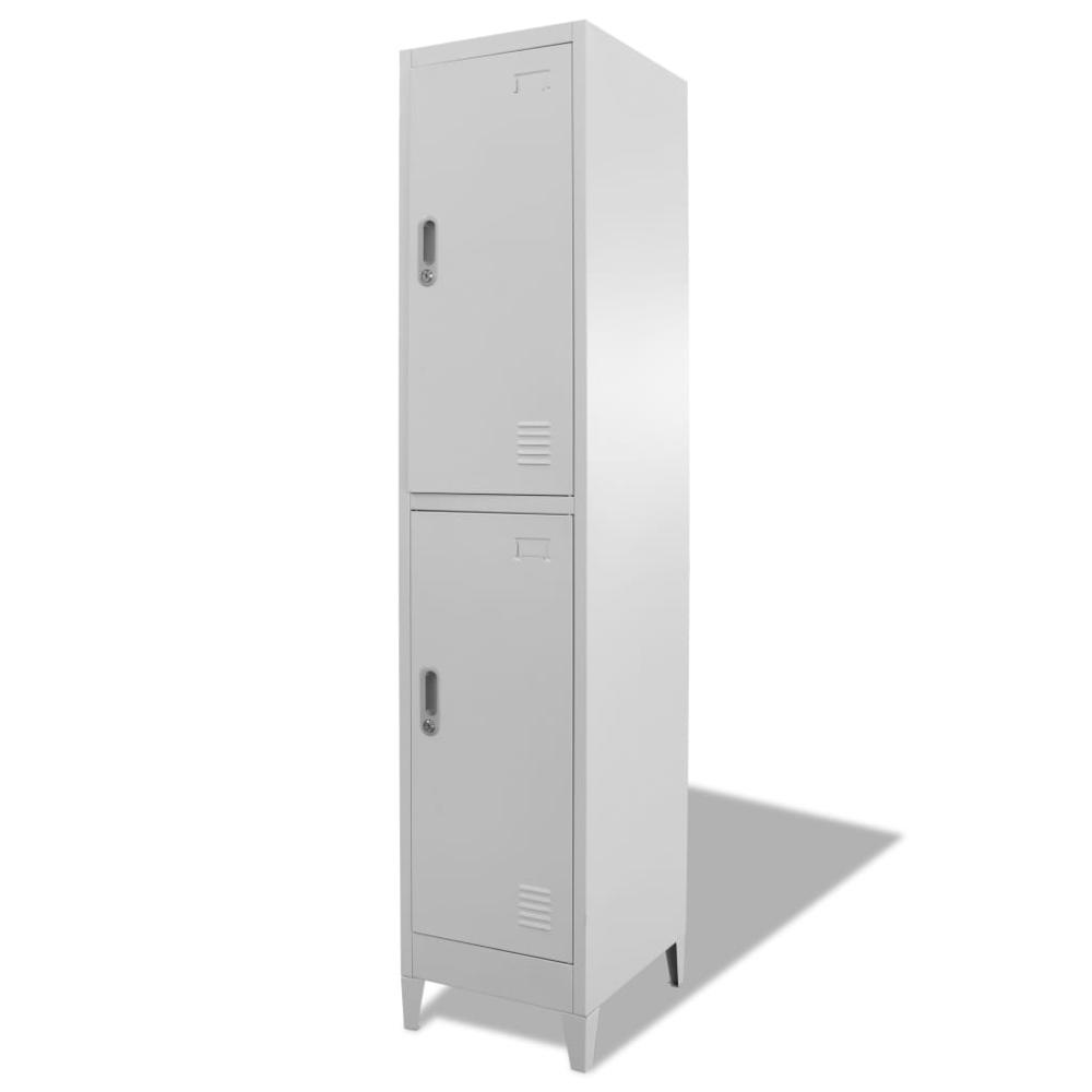 Locker Grey Steel Medium Locker Rectangular Industrial. Picture 3