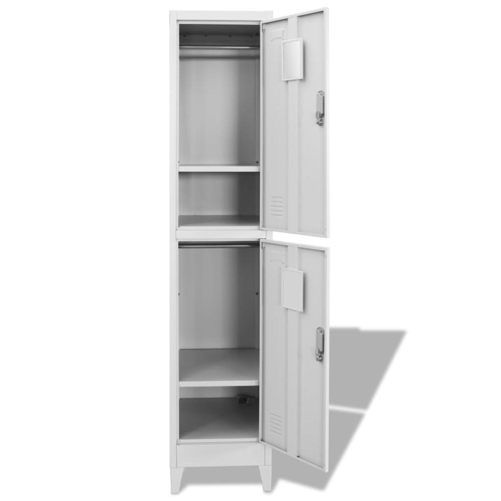 Locker Grey Steel Medium Locker Rectangular Industrial. Picture 4