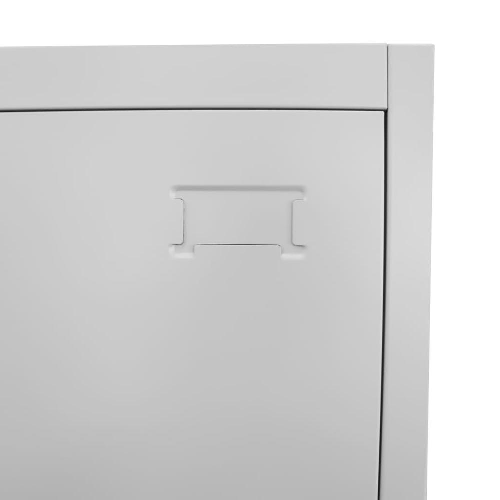 Locker Grey Steel Medium Locker Rectangular Industrial. Picture 6
