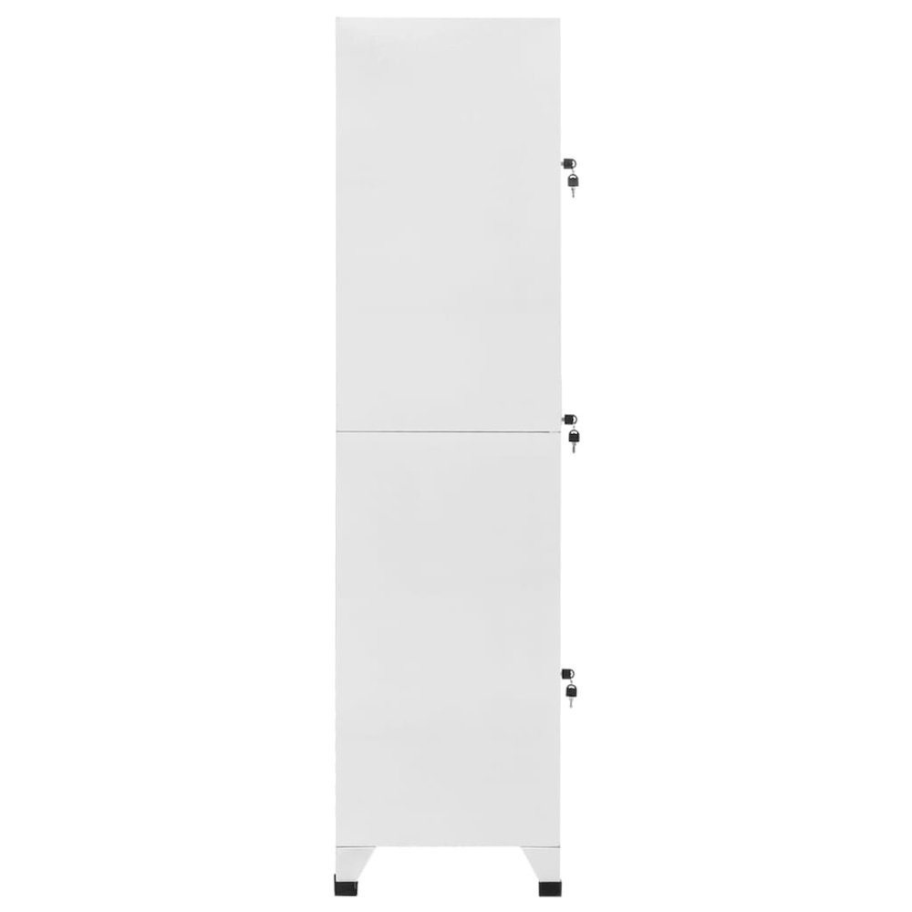 Locker Cabinet Gray Steel 70.9 in Locker Cabinet Rectangular. Picture 4
