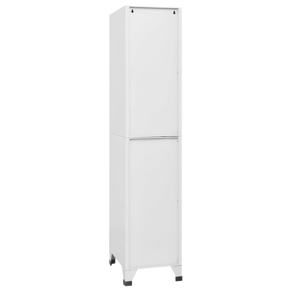 Locker Cabinet Gray Steel 70.9 in Locker Cabinet Rectangular. Picture 5
