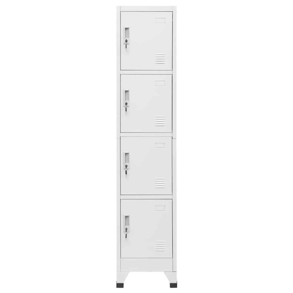 Locker Grey Steel Medium Cabinet Rectangular Industrial. Picture 2