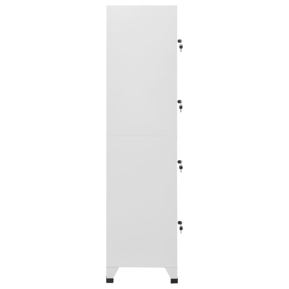 Locker Grey Steel Medium Cabinet Rectangular Industrial. Picture 4