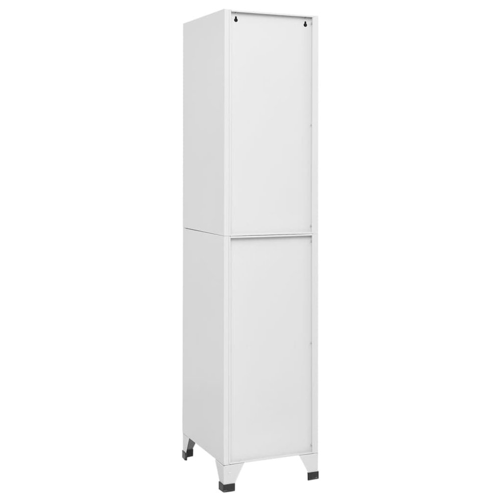 Locker Grey Steel Medium Cabinet Rectangular Industrial. Picture 5