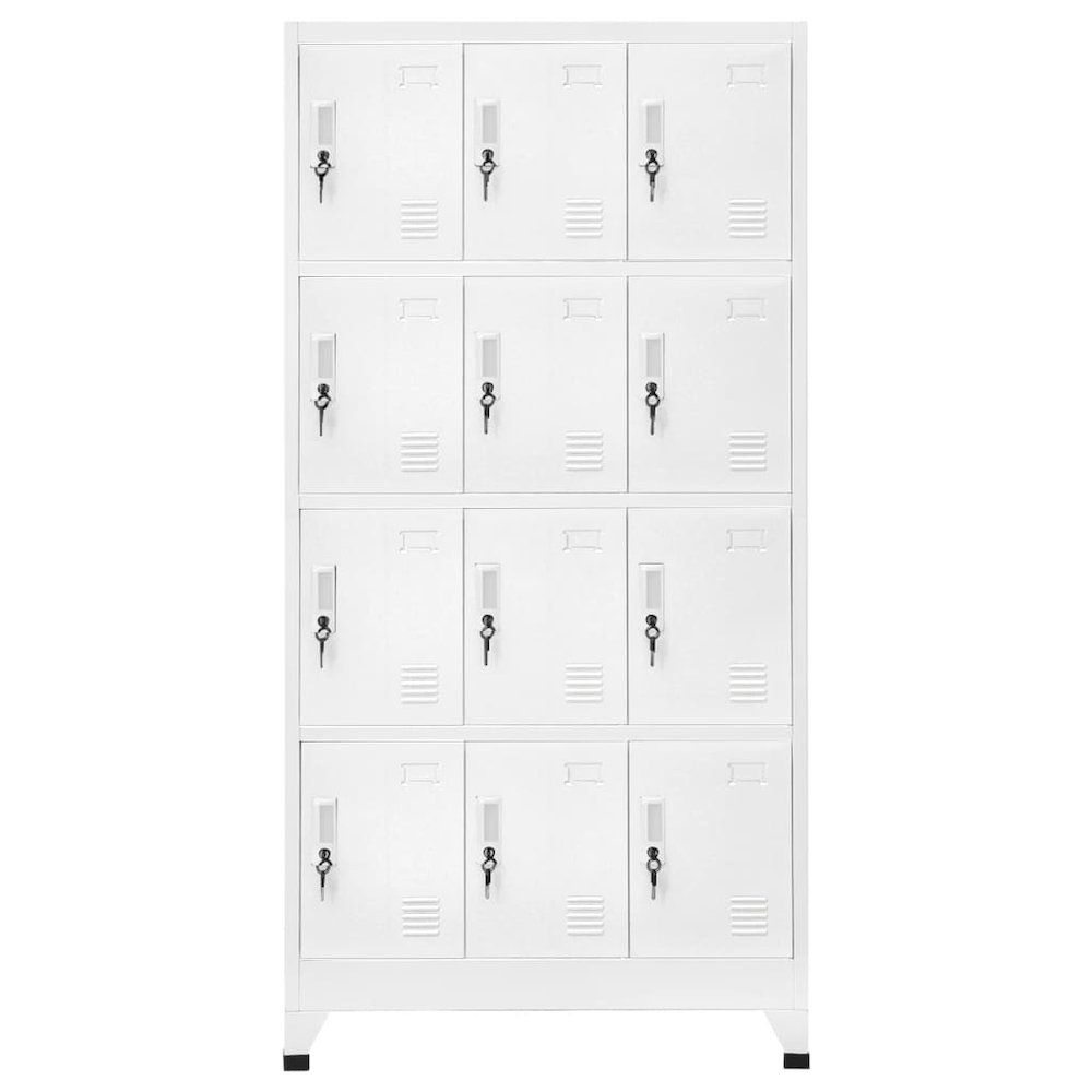 Locker Grey Steel Large Lockers Rectangular Industrial. Picture 2