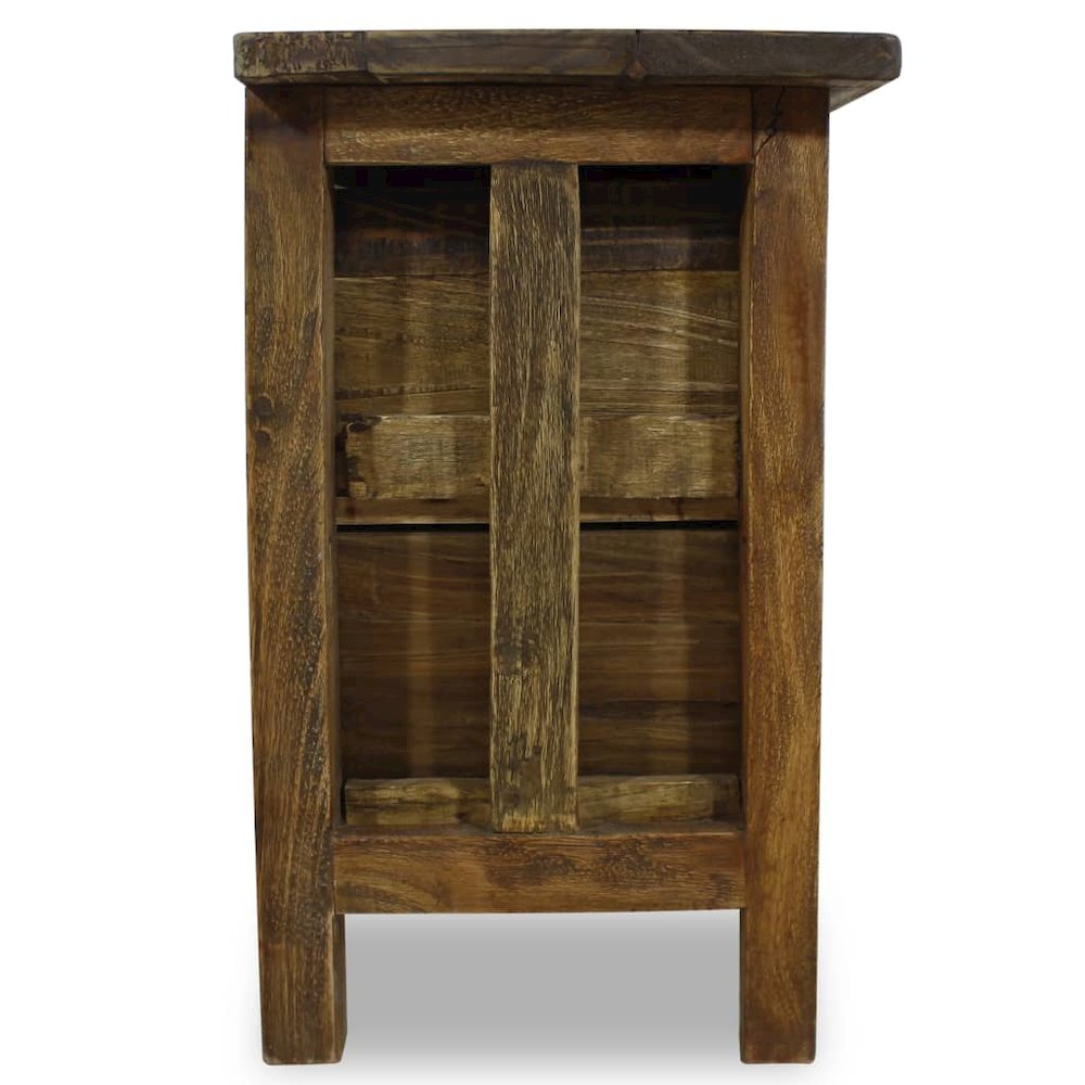 Nightstand Brown Solid Mahogany Wood 15.7x11.8x20.1 in. Picture 6