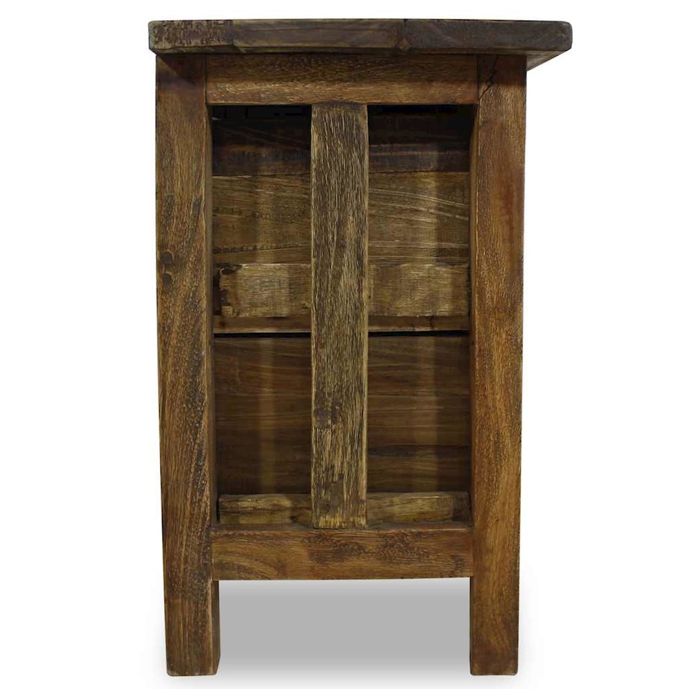 Nightstand Brown Solid Mahogany Wood 15.7x11.8x20.1 in. Picture 7