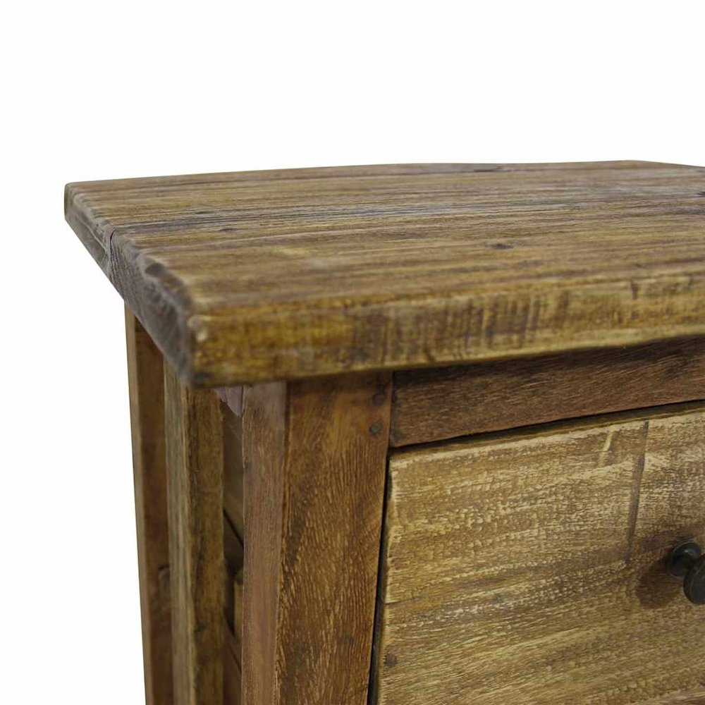 Nightstand Brown Solid Mahogany Wood 15.7x11.8x20.1 in. Picture 8