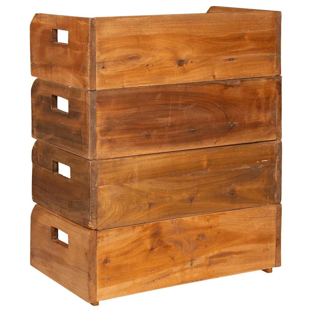 Wine Racks 4 pcs for 16 Bottles Solid Mahogany Wood. Picture 9