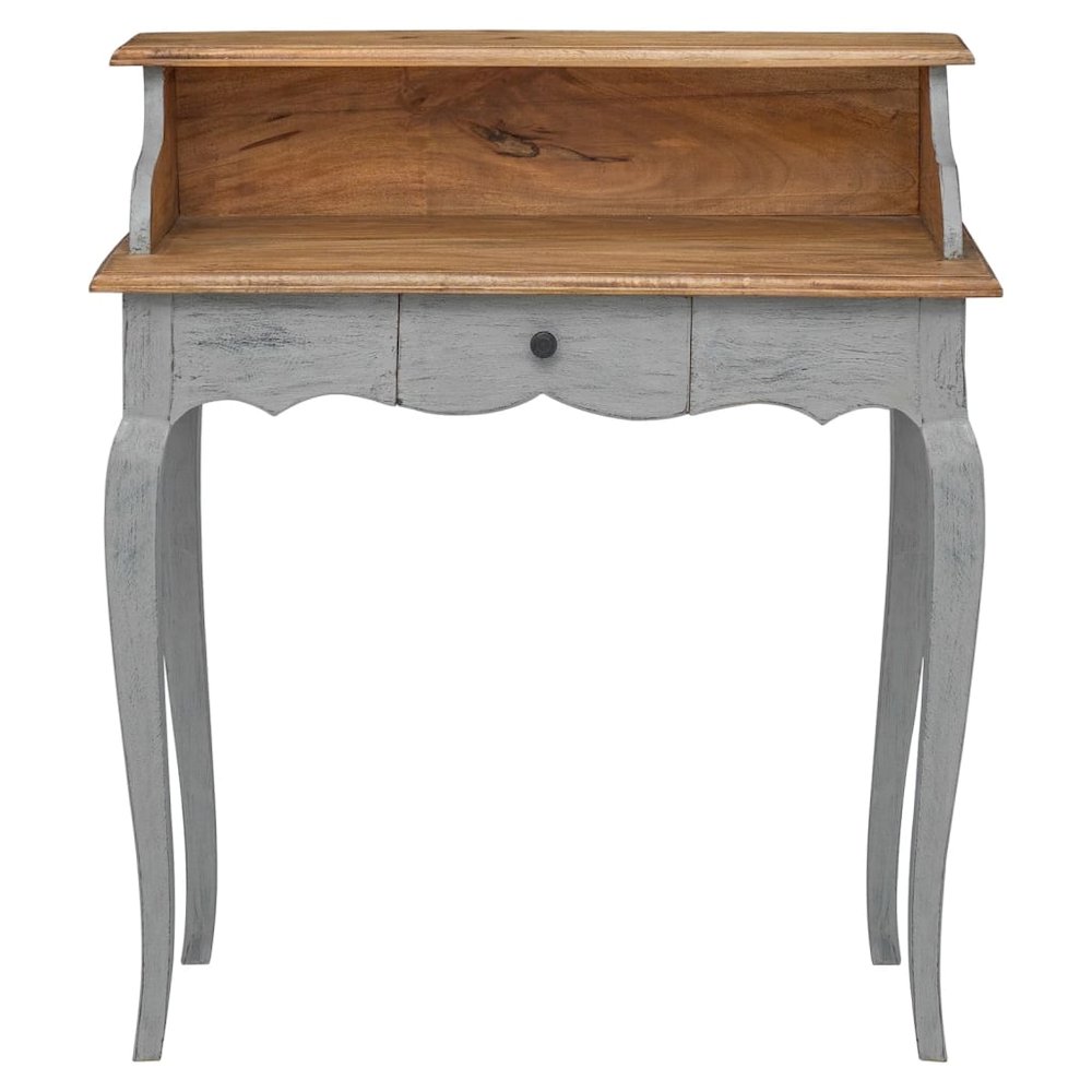 Writing Desk Mahogany, Grey Solid mahogany wood. Picture 2