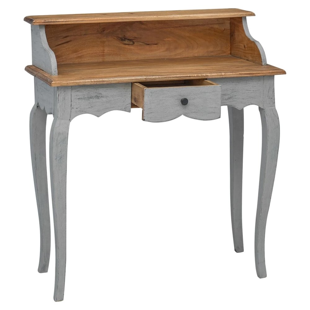 Writing Desk Mahogany, Grey Solid mahogany wood. Picture 3