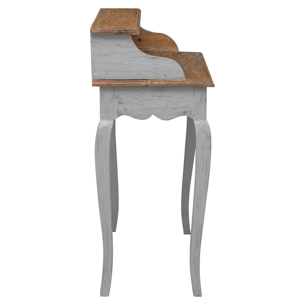 Writing Desk Mahogany, Grey Solid mahogany wood. Picture 5