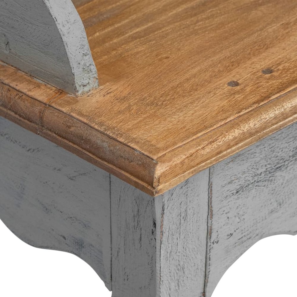 Writing Desk Mahogany, Grey Solid mahogany wood. Picture 8