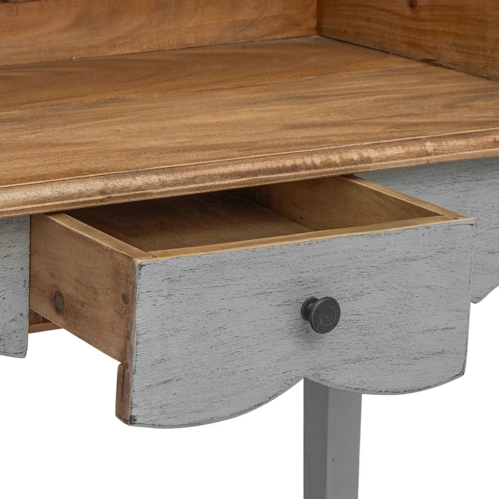 Writing Desk Mahogany, Grey Solid mahogany wood. Picture 9