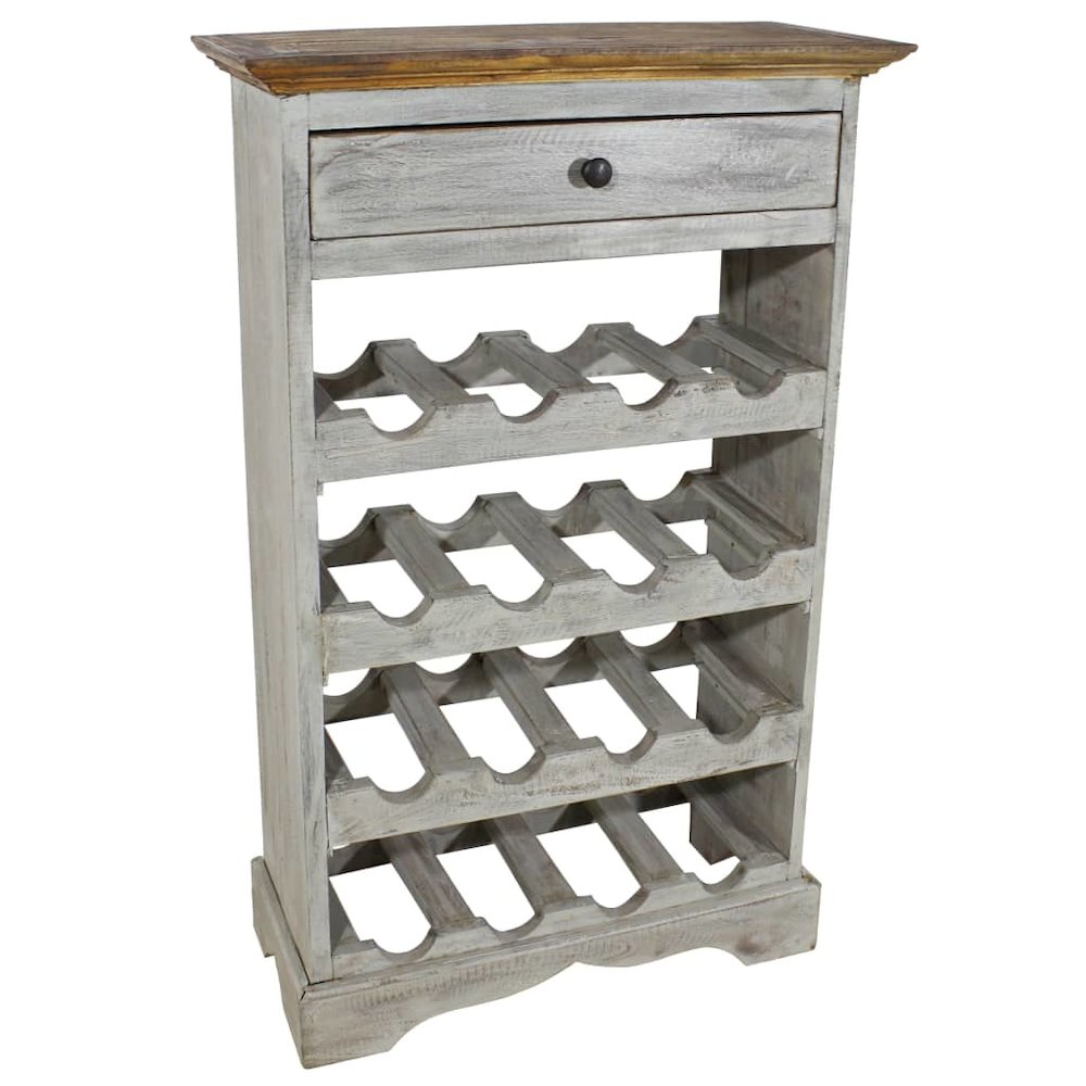 Wine Rack Solid Mahogany Wood 21.7"x9.1"x33.5". Picture 1