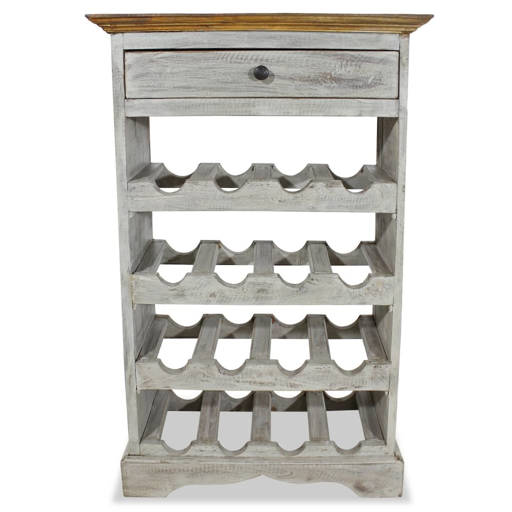 Wine Rack Solid Mahogany Wood 21.7"x9.1"x33.5". Picture 2